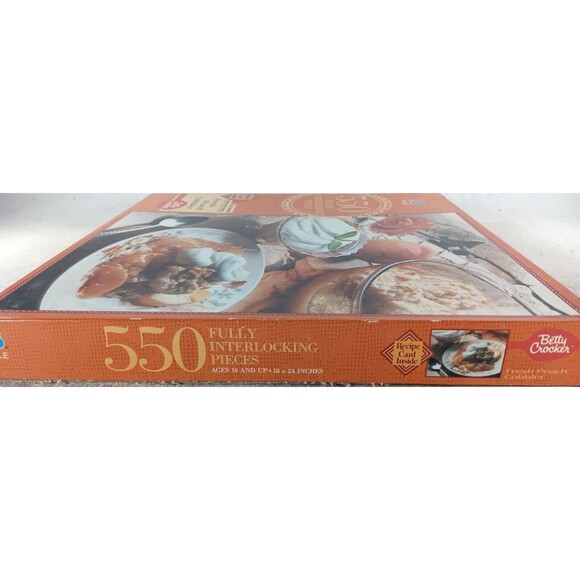 Fresh Peach Cobbler 550 Piece Jigsaw Puzzle Betty Crocker by MB - Picture 2 of 3